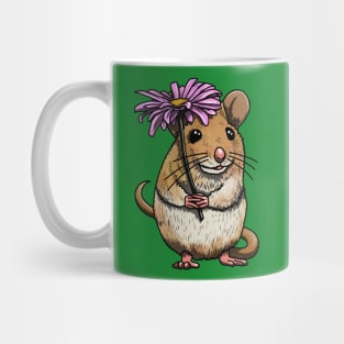 Mousie and Flower Pink Mug